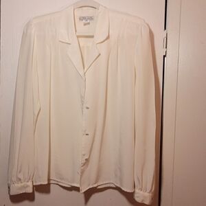 Alyssa Carr Cream Button-Up Blouse